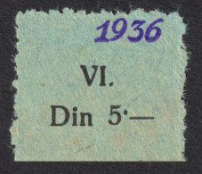 TOBACCO Cigarettes Seller Shop ASSOCIATION Member Tax Revenue LABEL CINDERELLA 1936 CROATIA Yugoslavia Savska Banovina - Tabacco