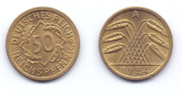 Germany 50 Reichspfennig 1924 A - 50 Rentenpfennig & 50 Reichspfennig