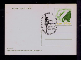 Sp10217 POLOGNE (pmk On Postal Stationery) Dance Ballet In Legrand Lodz Theatre  Fleurs Flowers Flora - Danse