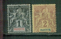 FC MYT01 Mayotte YT N° 1 2  Neuf * - Unused Stamps
