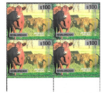#75342 ARGENTINA 2023 NEW EMERGENCY OVERPRINTED REVALORIZADO  DEFINITIVES 100 Ps FAUNA CATTLE MNH SCARCE - Unused Stamps