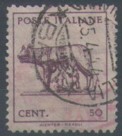 1944 Lupa Capitolina, Sassone 515, Usato - Afgestempeld