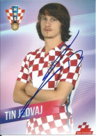 Trading Cards KK000403 - Football Soccer Calcio Hrvatska Croatia 10.5cm X 13cm HANDWRITTEN SIGNED: Tin Jedvaj - Trading Cards