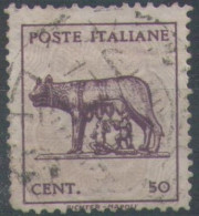 1944 Lupa Capitolina, Sassone 515, Usato - Usados