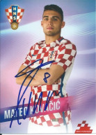 Trading Cards KK000406 - Football Soccer Calcio Hrvatska Croatia 10.5cm X 13cm HANDWRITTEN SIGNED: Mateo Kovacic - Trading Cards