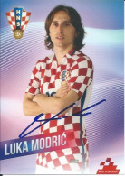 Trading Cards KK000417 - Football Soccer Calcio Hrvatska Croatia 10.5cm X 13cm HANDWRITTEN SIGNED: Luka Modric - Trading Cards