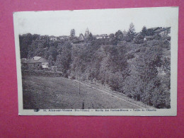 CPSM  AIXE SUR VIENNE  MOULIN DES ROCHES BLEUES  VALLEE DE L'AIXETTE  VOYAGEE 1942 TIMBRE - Aixe Sur Vienne