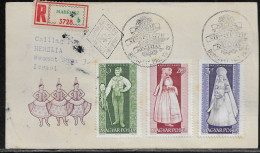 Hungary. FDC Sc. 1539-1540, 1547.  Folk Costumes (1963).  FDC Cancellation On Cachet Special Envelope - FDC