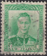 1941 Neuseeland ° Mi:NZ 239, Sn:NZ 227A, Yt:NZ 238A, King George VI - 1d - Usati