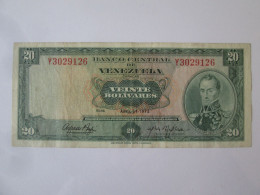 Venezuela 20 Bolivares 1972 Banknote,see Pictures - Venezuela