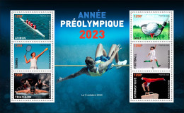 NIGER 2023 - OLYMPIC GAMES 2024 - ROWING TENNIS TRIATHLON GOLF FOOTBALL GYMNASTICS AVIRON CYCLING CYCLISME - MNH - Estate 2024 : Parigi