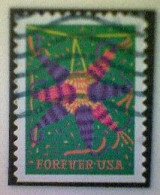 United States, Scott #5814, Used(o), 2023, Star Piñata Green, (66¢) - Usati