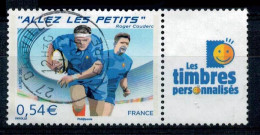 2007 N 4032A RUGBY ALLEZ LES PETITS VIGNETTE TIMBRE PERSO OBLITERE CACHET ROND 31-12-2007 #234# - Used Stamps