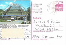 Deutschland Bildpostkarte Stuttgart - Planetarium - Moderne Architektur - Geïllustreerde Postkaarten - Gebruikt