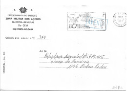 Portugal Military Cover BANCO COMERCIAL DOS AÇORES Slogan Cancel - Lettres & Documents