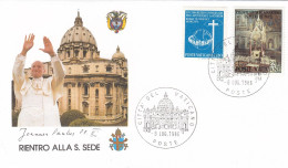 VATICAN Cover 1-34,popes Travel 1986 - Covers & Documents