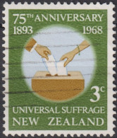 1968 Neuseeland ° Mi:NZ 489, Sn:NZ 412, Yt:NZ 473, Universal Suffrage - Oblitérés