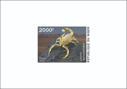 NIGER 2023 - DELUXE PROOF - TOXIC SPECIES - SCORPION SCORPIONS - Arañas