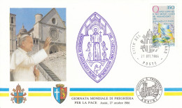 VATICAN Cover 1-47,popes Travel 1986 - Lettres & Documents