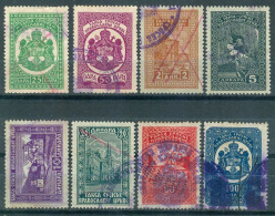 Kingdom Of Yugoslavia 1933 Church Revenue Tax Stamps, Barefoot No.1-8, Complete Set, Used - Usados