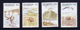 Tonga Niuafoou 1988 MNH Set - Albatross Flies Over Volcano - Volcans