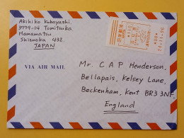 1996 BUSTA COVER AIR MAIL GIAPPONE JAPAN NIPPON BOLLO DISTRIBUTORI DISTRIBUTION OBLITERE' HAMAMATSU FOR ENGLAND - Lettres & Documents