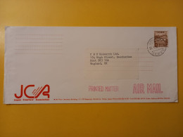 1983 BUSTA COVER INTESTATA GIAPPONE JAPAN NIPPON BOLLO TEMPLI OBLITERE' CHIGASAKI FOR ENGLAND - Cartas & Documentos