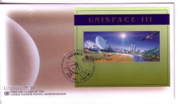 UNO GENF BLOCK 11 FDC UNISPACE III 1999 - Blocs-feuillets