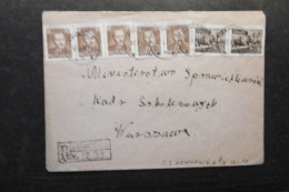 Polen  Mi. 556(2)+552(5) Groscy Aufdruck Typ 3 R- Brief Nach Warschau - Lettres & Documents