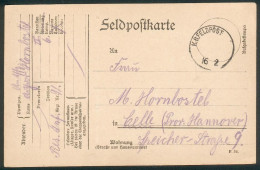 Deutsches Reich Feldpostkarte 16.2.1917 Orig. Gelaufen Nach Celle - Feinst Bis Pracht - Feldpost (postage Free)