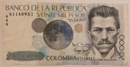Colombia 20000 Pesos 23/7/1996 P448a VF - Colombie