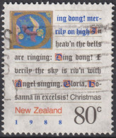1988 Neuseeland ° Mi:NZ 1039, Sn:NZ 910, Yt:NZ 1002, Ding Dong! Merrily On High, Weihnachten, Christmas - Gebruikt