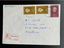 NETHERLANDS 1976 REGISTERED LETTER HOOGERHEIDE TO EINDHOVEN 07-10-1976 NEDERLAND AANGETEKEND - Covers & Documents