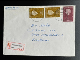 NETHERLANDS 1976 REGISTERED LETTER HOOGERHEIDE TO EINDHOVEN 07-10-1976 NEDERLAND AANGETEKEND - Lettres & Documents