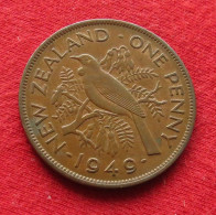 New Zealand 1 One Penny 1949 KM# 21 *VT Nova Zelandia Nuova Zelanda Nouvelle Zelande - Nieuw-Zeeland