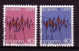 SCHWEIZ MI-NR. 969-970 GESTEMPELT(USED) EUROPA 1972 STERNE - 1972
