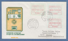 Luxemburg ATM P2503 Tastensatz 4-7-10 Auf Adress. FDC 10.7.84 - Automatenmarken