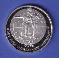 Vanuatu Silbermünze 50 Vatu Fußball-Weltmeisterschaft 2006 PP - Andere - Oceanië