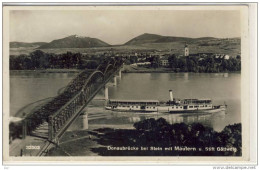 Donaubrücke Bei STEIN Mit Mautern U. Stift Göttweig     1940, S/w - Wachau