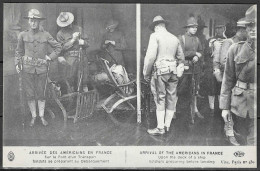 MILITAIRES  CPA - WW1 WWI Propaganda - Arrivée Des Américains En France, Arrival Of The Americans In France - NV - Guerre 1914-18