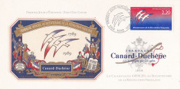 1989-FDC--Bicentenaire De La Révolution Française Par Folon--Champagne Canard-Duchêne Champagne Officiel - 1980-1989