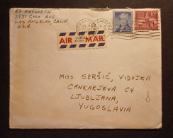 1961 Airmail Letter Sent From L.A.  -> Ljubljana, Slovenia, Yugoslavia (No 3039) - Covers & Documents