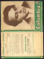 Petit Catalogue De Disques Columbia Supplément N° 80 Octobre 1933 YVES NAT - Other Products