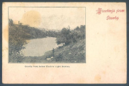 Canada Quebec Greetings From GRANBY From Below Electric Light Station ( Bord Droit Recoupé ) - Granby