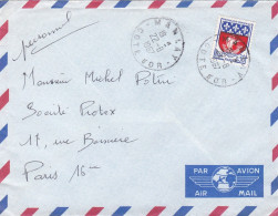 1967--Lettre De MANLAY-21  Pour PARIS 16°  Type Blason Paris ...cachet - Covers & Documents