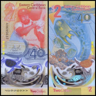 ECCB/East Caribbean States 2 Dollars, (2023), Polymer, Commemorative, AA Prefix，UNC - East Carribeans