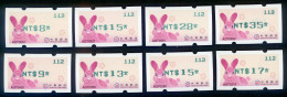 2023 Taiwan R.O.CHINA - ATM Frama - Bountiful Rabbit  #112(Green Imprint Set Of Eight) - Machine Labels [ATM]