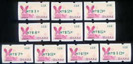 2023 Taiwan R.O.CHINA - ATM Frama - Bountiful Rabbit  #112(Green Imprint $1~$10) - Automatenmarken [ATM]