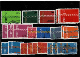 TEMATICA EUROPA-CEPT ,1971 ,24 Pezzi Usati,serie Complete E Spezzature,con Ripetizioni,qualita Ottima - 1971