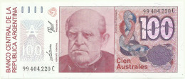 Argentina - 100 Australes - ND ( 1985 - 1990 ) - Pick 327.c - Unc. - Serie C - Sign. Titles C - Argentina